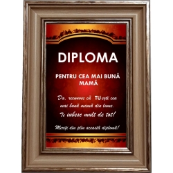 Diploma speciala cu rama, Pentru mama